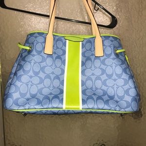 NWOT Coach signature drawstring carryall